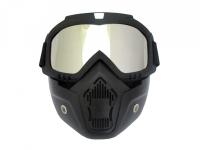 Scout маска MZ-1 оправа черная, линза зеркальная с защитой лица в Москве