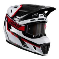 Leatt Шлем кроссовый  7.5 V26 White-Red + очки Velocity 4.5 в Москве